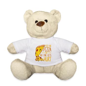 Drôle de dicton de pizza - Nounours - blanc - Devant