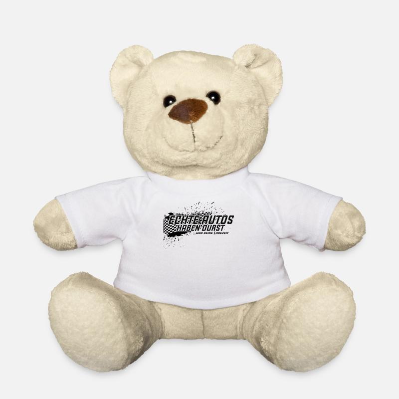 Echte Autos haben Durst Motorschau Benzin PS - Teddy - Weiß