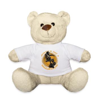 Skater on the Skateboarder Design Skatebording - Teddy Bear - white - Front