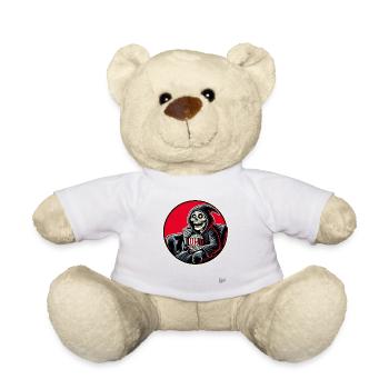 Cinéaste Grim Reaper avec pop-corn - Nounours - blanc - Devant