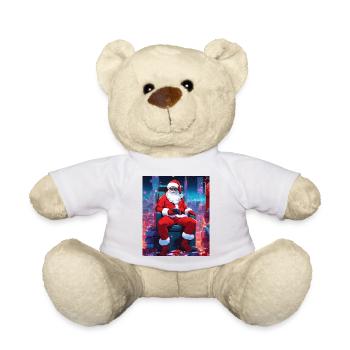 Santa ClausGift Woman, Man, Humorous T-Shirt - Teddy Bear - white - Front
