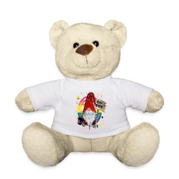 Gnome de Noël Drôle Queer Gnome LGBTQ+ - Nounours - blanc - Devant