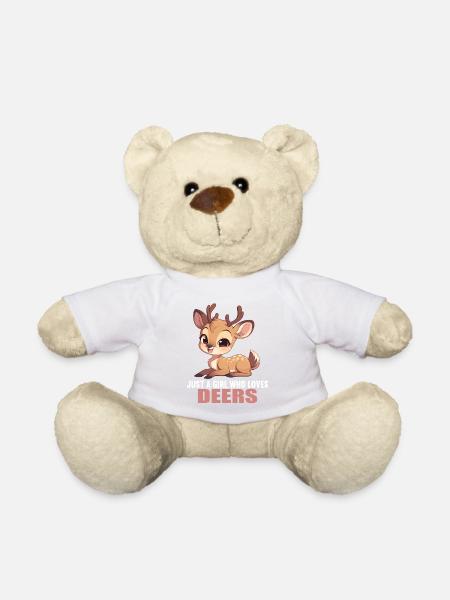 Hirsche Hirsch - Teddy - Weiß