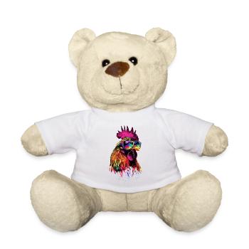 Coq Poulet Papa Poulailler Papa Poulet fermier Poulets - Nounours - blanc - Devant