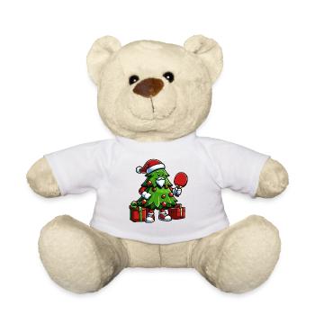 Tischtennis Weihnachtsbaum Kostüm Tannenbaum - Teddy - Weiß - Vorne