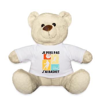 Je Peux Pas J'ai Basket - Nounours - blanc - Devant