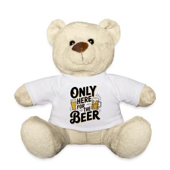 Nur hier für das Bier lustige Trinkparty Design - Teddy - Weiß - Vorne