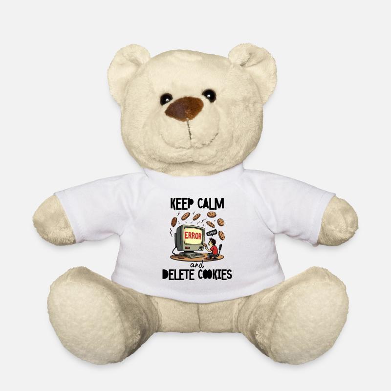 Keep Calm And Delete Cookies IT Nerd - Teddy - Weiß