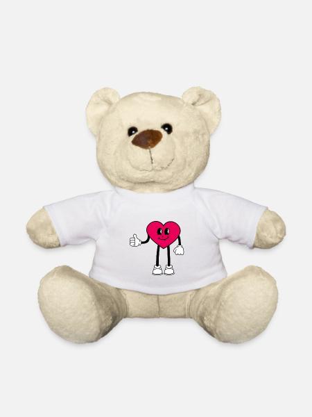 Herz - Teddy - Weiß