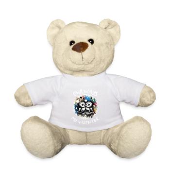 Hiboux mon hibou de la Saint-Valentin - Nounours - blanc - Devant