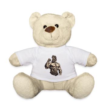 Bodybuilder Fitness Muskeln - Teddy - Weiß - Vorne