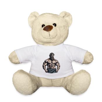 Muskeln Bodybuilder Workout Gym - Teddy - Weiß - Vorne