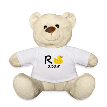 Canard Pension 2025 Pension Retraite Grand-père Mamie Retraité - Nounours - blanc - Devant