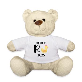 Duck Pension 2025 Pension Retirement Grandpa Grandma Pensioner - Teddy Bear - white - Front