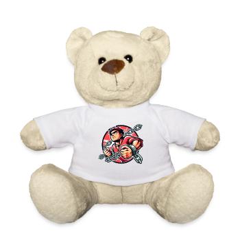 Jeune homme brisant les chaînes - Nounours - blanc - Devant