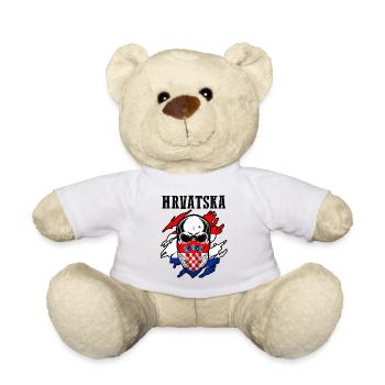 Croates Croates Croates Croatine Hrvatska Croatie - Nounours - blanc - Devant