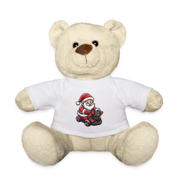 Mouse Santa Claus Cartoon - Teddy Bear - white - Front