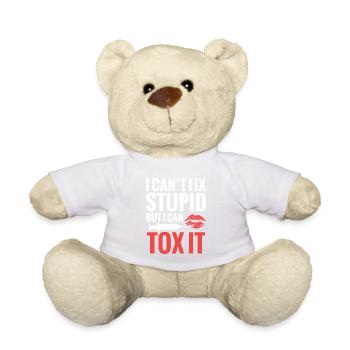 Infirmière esthétique Je ne peux pas faire des bêtises - Nounours - blanc - Devant