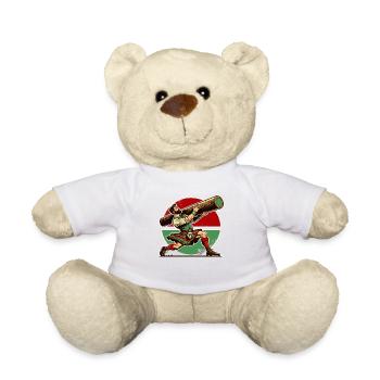 Scottish Guy with Wooden Trunk - Caber Toss - Teddy Bear - white - Front