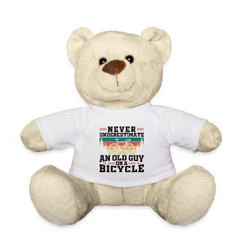 Unterschätzen Sie niemals einen alten Mann auf einem Fahrrad - Teddy - Weiß - Vorne