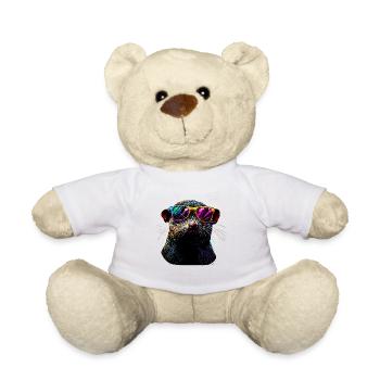 Maulwurf mit Sonnenbrille Liebe Süße Maulwürfe - Teddy - Weiß - Vorne