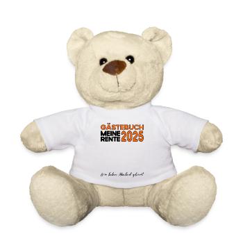 Pension 2025 Livre d’or Pension Retraite Mamie Papy - Nounours - blanc - Devant