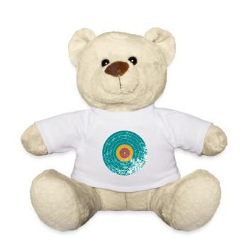 Vintage Retro Vinyl Schallplatte - Teddy - Weiß - Vorne