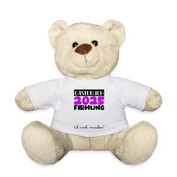 Confirmation 2025 livre d'or cadeau filles garçons - Nounours - blanc - Devant