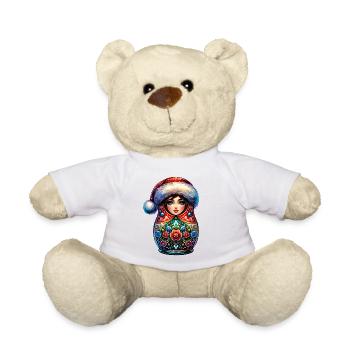 Matriochka russe Noël Russie - Nounours - blanc - Devant