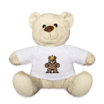 Ours Cartoon Couronne - Nounours - blanc - Devant