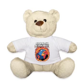 Unser Home Burning Climate Responsibility Design - Teddy - Weiß - Vorne