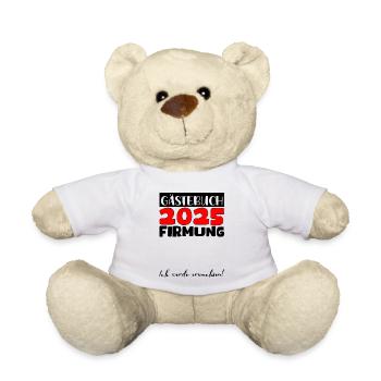 Confirmation 2025 livre d'or cadeau filles garçons - Nounours - blanc - Devant
