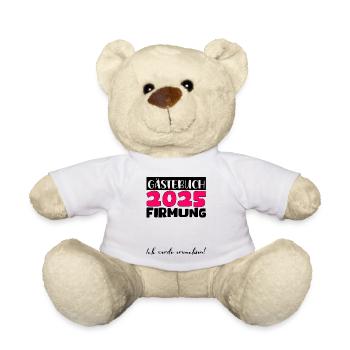 Confirmation 2025 livre d'or cadeau filles garçons - Nounours - blanc - Devant