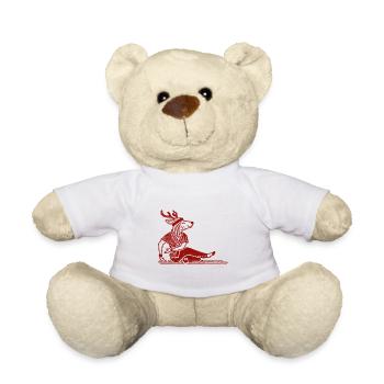 Yoga Rentier Lustig Weihnachten Design - Teddy - Weiß - Vorne
