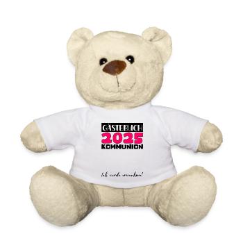 Livre d'or communion 2025 cadeau filles garçons - Nounours - blanc - Devant
