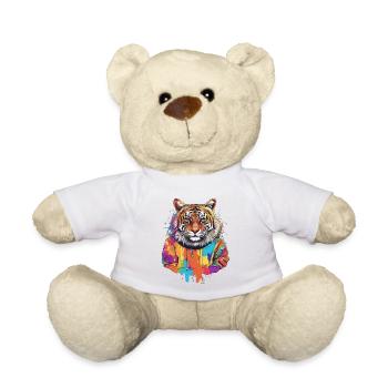 Vibrant Tiger Hoodie Design - Teddy Bear - white - Front