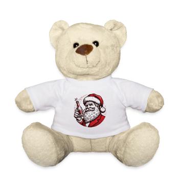 Santa Liebt Alkohol Weihnachten Humor - Teddy - Weiß - Vorne