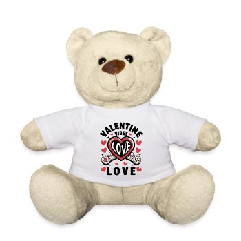 Valentine Vibes für verliebte zu Valentinstag - Teddy - Weiß - Vorne