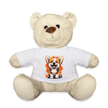 Corgi chiot chien drôle chiens - Nounours - blanc - Devant