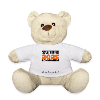 Livre d'or communion 2025 cadeau filles garçons - Nounours - blanc - Devant