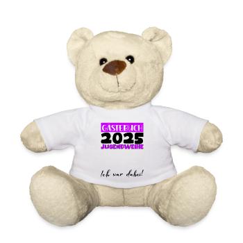 Jugendweihe 2025 Guestbook Gift Girls Boys - Teddy Bear - white - Front