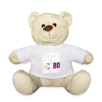 I stopped eating adobo because of this? - Teddy Bear - white - Front