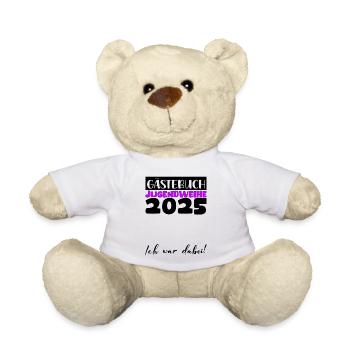 Jugendweihe 2025 Gästebuch Geschenk Mädchen Jungen - Teddy - Weiß - Vorne
