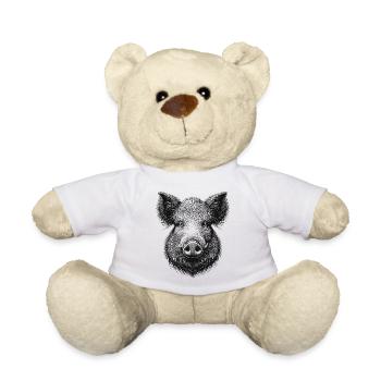 Wild boar - Teddy Bear - white - Front