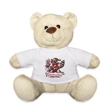 Noël sauvage Balade raton laveur Plaisir des rennes - Nounours - blanc - Devant
