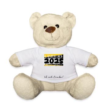 Jugendweihe 2025 Gästebuch Geschenk Mädchen Jungen - Teddy - Weiß - Vorne