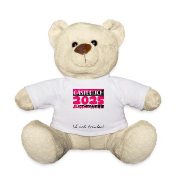 Jugendweihe 2025 Gästebuch Geschenk Mädchen Jungen - Teddy - Weiß - Vorne