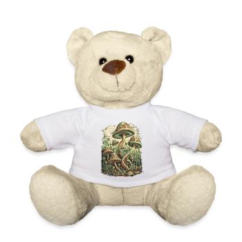 Psychedelische Pilzwald-Fantasy-Kunst - Teddy - Weiß - Vorne