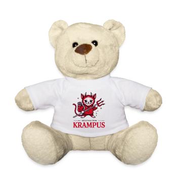 Gruß vom Krampus Katze lustiges Weihnachtsdesign - Teddy - Weiß - Vorne