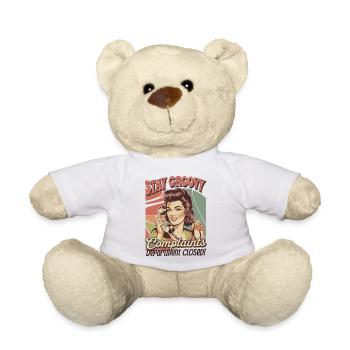 Stay Groovy Retro Design - Complaints Closed Style - Teddy Bear - white - Front